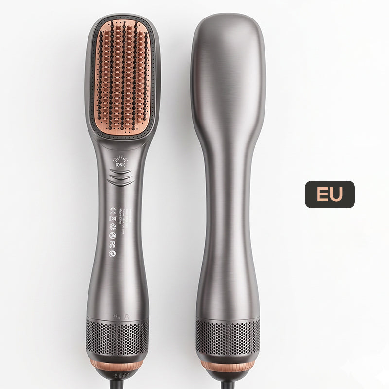 🛡️💇‍♀️ Brosse coiffante sans chaleur excessive – Panneaux flottants anti-brûlure, ions négatifs, domptez les frisottis et apportez une brillance satinée à vos pointes sans risque de fourches 🔥🚫