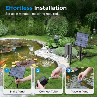 🔥 50 % DE RÉDUCTION 🐟 Aérateur de bassin à énergie solaire avec pompe à air intégrée ☀️ Oxygénez efficacement l'eau – sans frais d'électricité 🌿