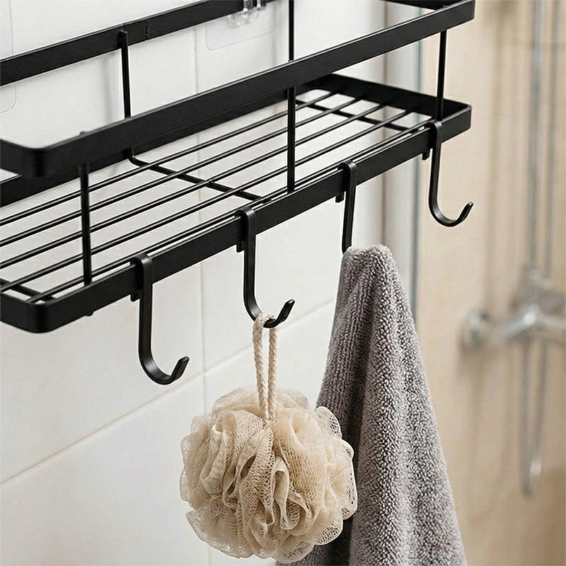 🧴 50% DE RÉDUCTION 💥 Ensemble d’étagères de salle de bain sans perçage – Acier anti-rouille & drainage rapide – Rangement modulaire, idéal pour shampoings, gels douche ou accessoires 🛁
