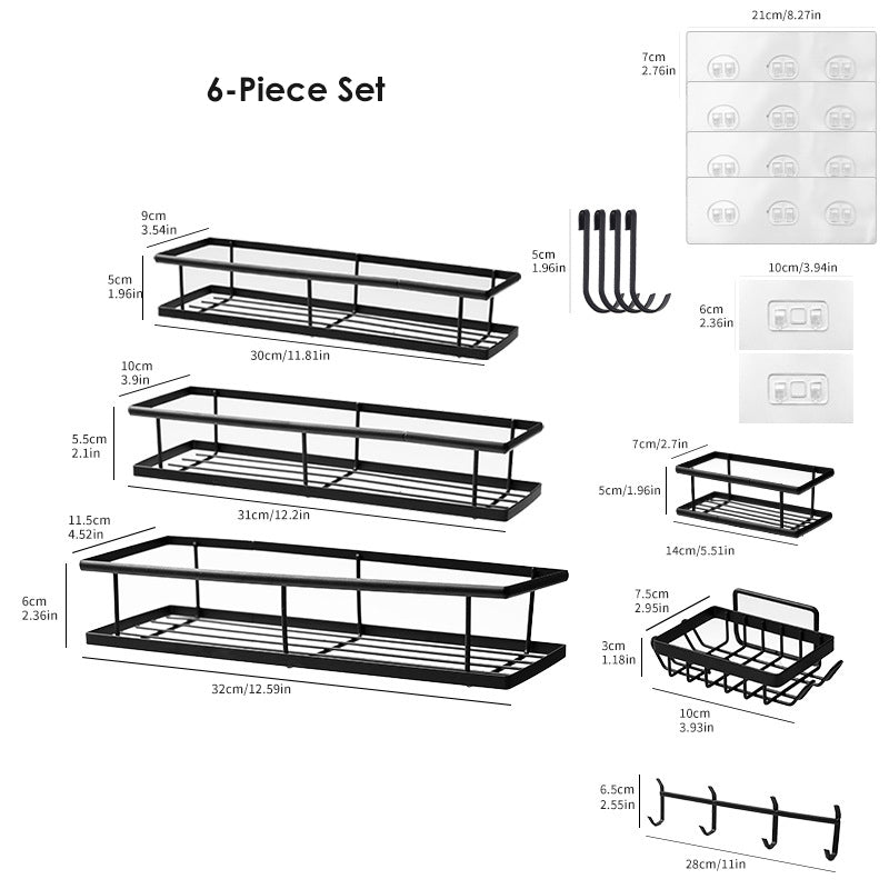 🧴 50% DE RÉDUCTION 💥 Ensemble d’étagères de salle de bain sans perçage – Acier anti-rouille & drainage rapide – Rangement modulaire, idéal pour shampoings, gels douche ou accessoires 🛁