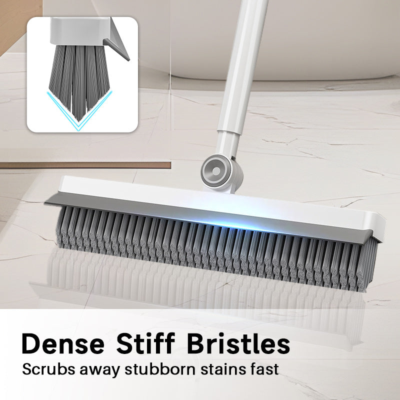 🧹 Brosse de sol 3-en-1 pivotante à 360° |  Dépoussière et racle en un seul geste 🔄 Nettoyage à poils durs · Élimine efficacement les salissures sans abîmer le sol 📏
