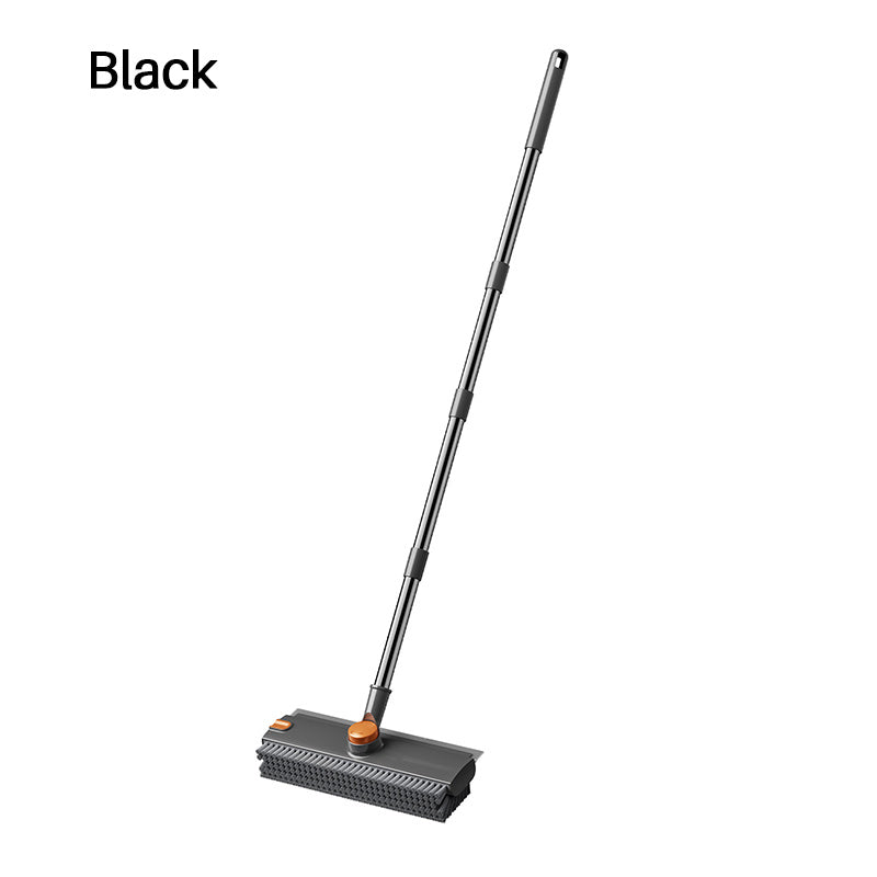 🧹 Brosse de sol 3-en-1 pivotante à 360° |  Dépoussière et racle en un seul geste 🔄 Nettoyage à poils durs · Élimine efficacement les salissures sans abîmer le sol 📏