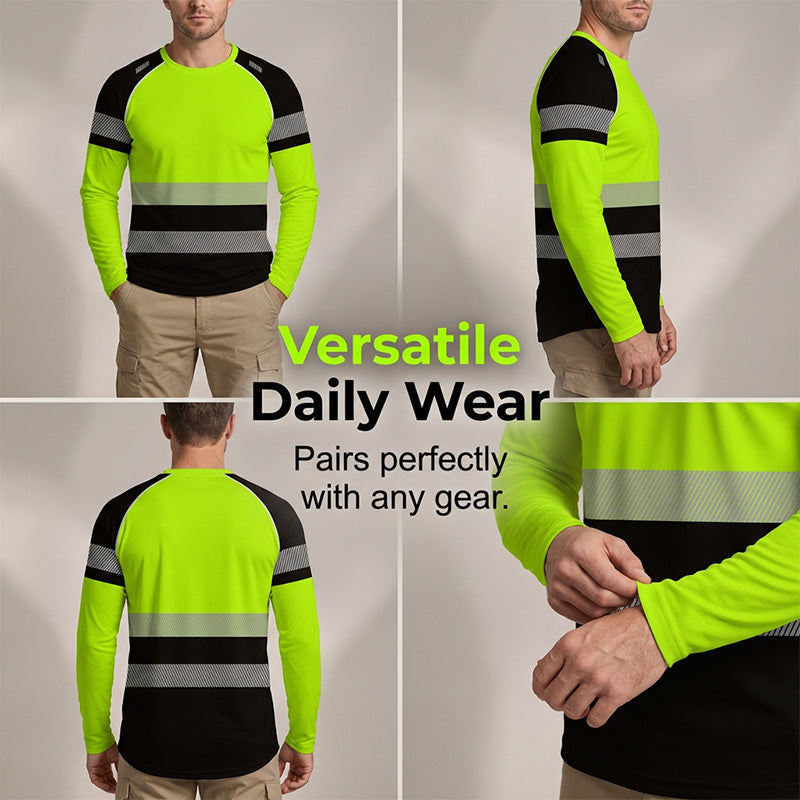 👕 50 % DE RÉDUCTION ! 🏃‍♂️ T-shirt à manches longues sportif pour homme – Évacue la transpiration et orné d'un imprimé discret – Idéal pour les journées actives, le jogging ou les loisirs – Respirant et confortable 🌿