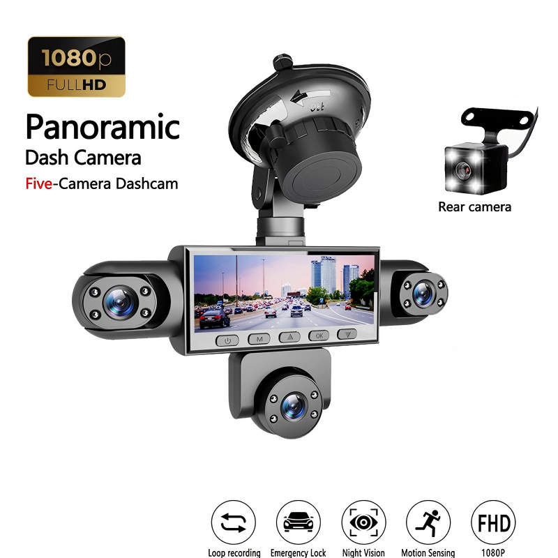 🚘🔒 -50% ! 📷 Caméra Embarquée 4 Canaux 1080p – Vision Nocturne & Stationnement 24h/24 pour Sécurité Auto