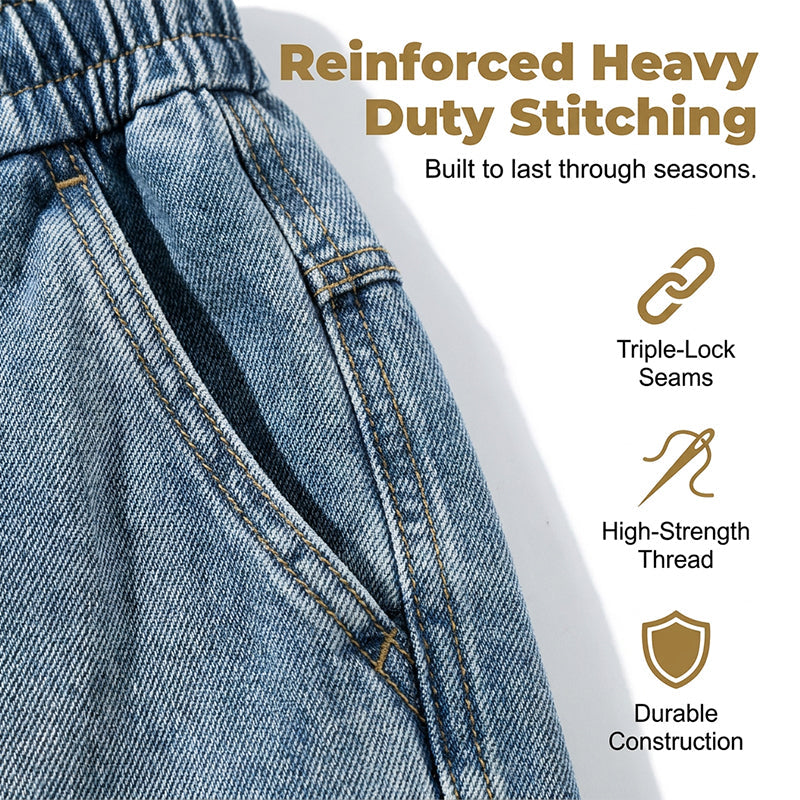 👖 50 % DE RÉDUCTION ! 🏙️ Short cargo en jean ample pour homme – Style « high street » et coupe ajustable 🛹