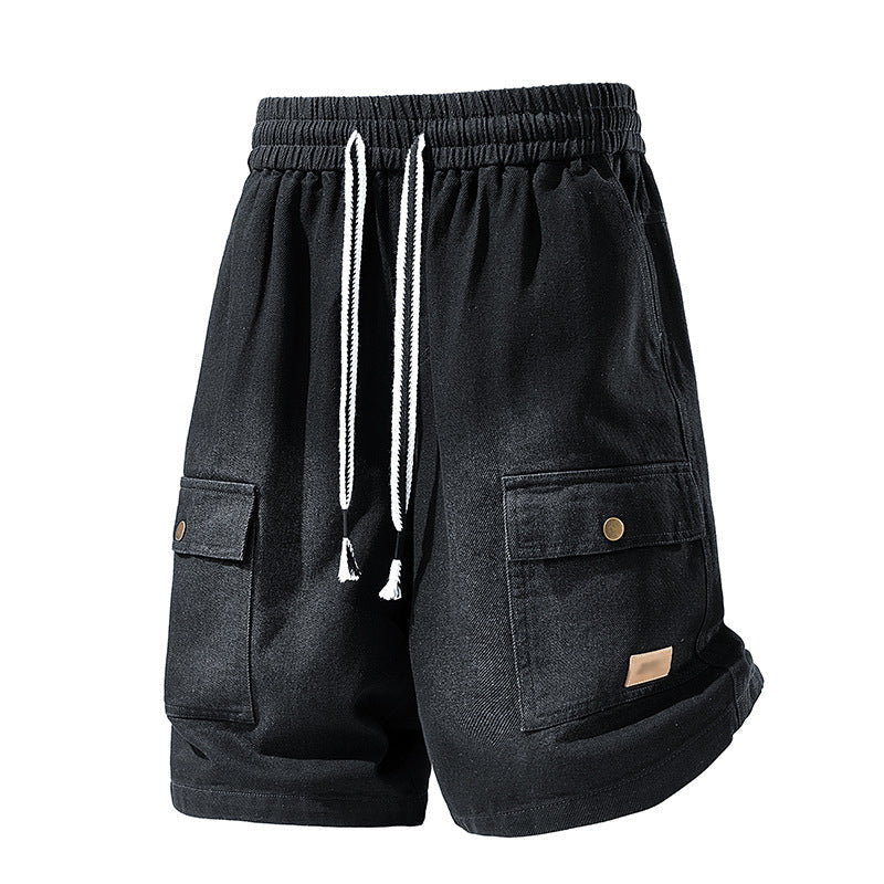 👖 50 % DE RÉDUCTION ! 🏙️ Short cargo en jean ample pour homme – Style « high street » et coupe ajustable 🛹
