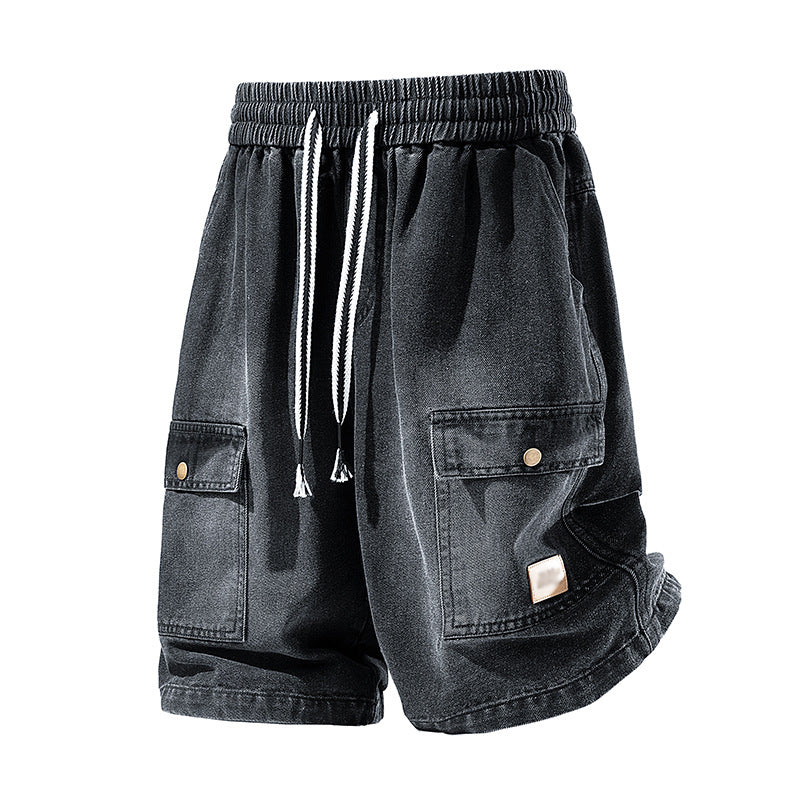 👖 50 % DE RÉDUCTION ! 🏙️ Short cargo en jean ample pour homme – Style « high street » et coupe ajustable 🛹