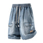 👖 50 % DE RÉDUCTION ! 🏙️ Short cargo en jean ample pour homme – Style « high street » et coupe ajustable 🛹