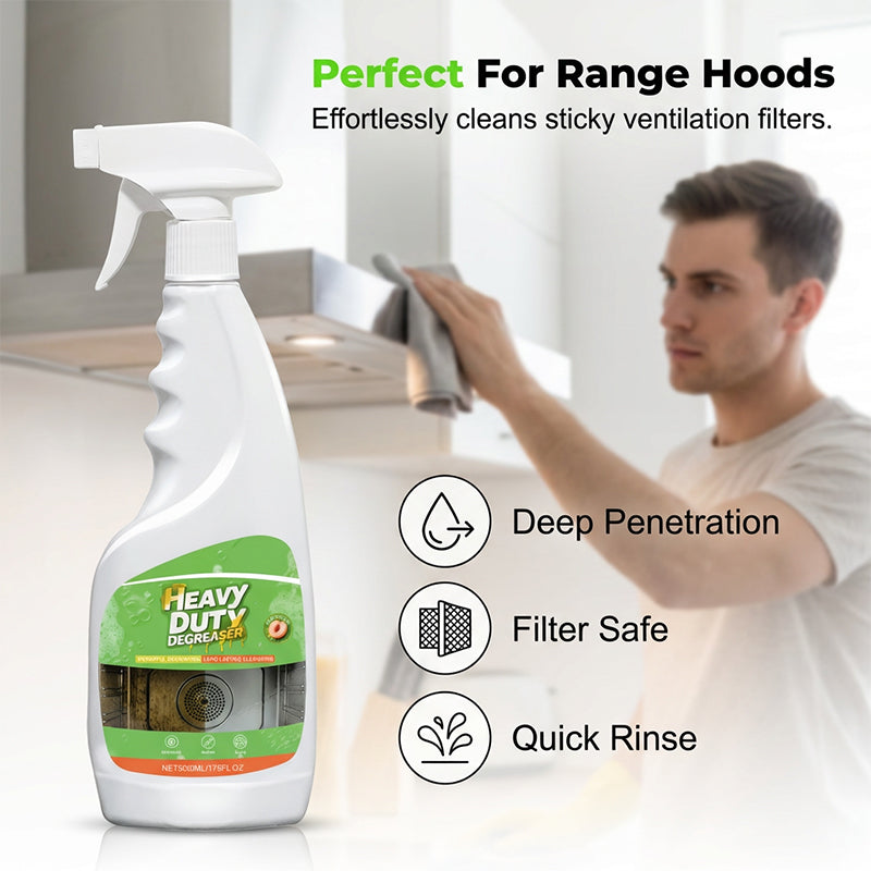 🧼 50% DE RÉDUCTION 🥳 Spray dégraissant haute performance pour cuisine – Dissout les graisses incrustées & les résidus de cuisson – Sans rinçage, efficace sur toutes les surfaces – idéal pour plaques, fours ou hottes 💪✨🏠