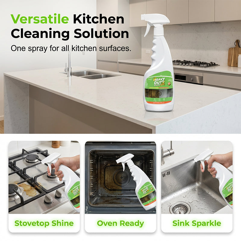 🧼 50% DE RÉDUCTION 🥳 Spray dégraissant haute performance pour cuisine – Dissout les graisses incrustées & les résidus de cuisson – Sans rinçage, efficace sur toutes les surfaces – idéal pour plaques, fours ou hottes 💪✨🏠