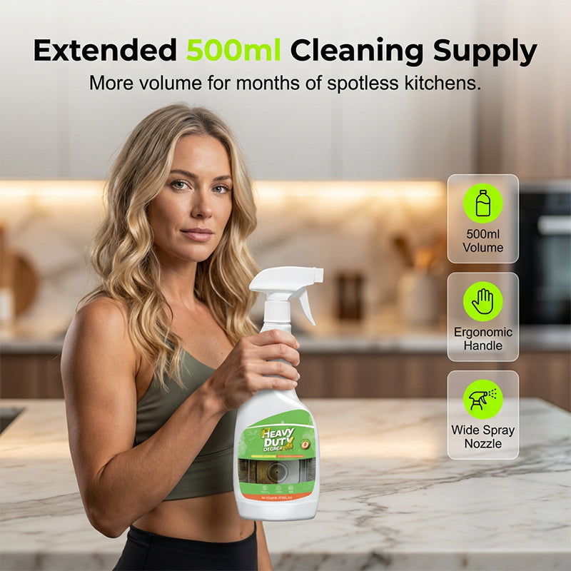 🧼 50% DE RÉDUCTION 🥳 Spray dégraissant haute performance pour cuisine – Dissout les graisses incrustées & les résidus de cuisson – Sans rinçage, efficace sur toutes les surfaces – idéal pour plaques, fours ou hottes 💪✨🏠