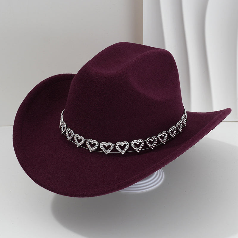 🤠 PROMO LIMITÉE 50% DE RÉDUCTION ! 💥 Chapeau Cowboy Strass Cœur Femme – Scintillant, Accents Cœur, Festival Prêt ✨