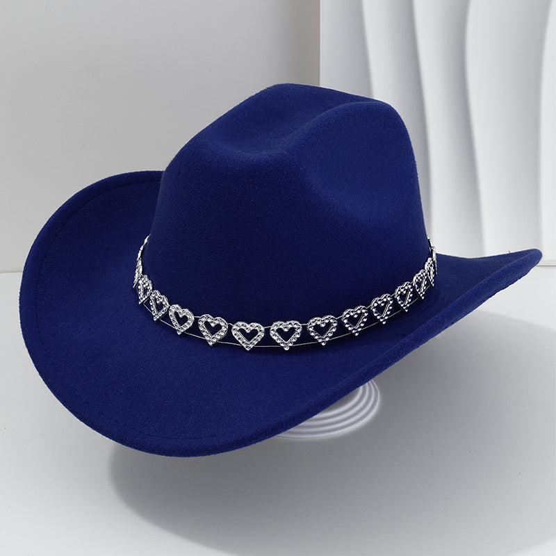 🤠 PROMO LIMITÉE 50% DE RÉDUCTION ! 💥 Chapeau Cowboy Strass Cœur Femme – Scintillant, Accents Cœur, Festival Prêt ✨