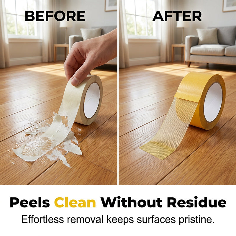 📏 Ruban adhésif double face ultra-résistant | Maillage tissé résistant à la déchirure · Adhérence puissante, ne se décolle pas · S'enlève sans laisser de résidus · | Idéal pour la décoration murale · Les travaux manuels · Les réparations domestiques