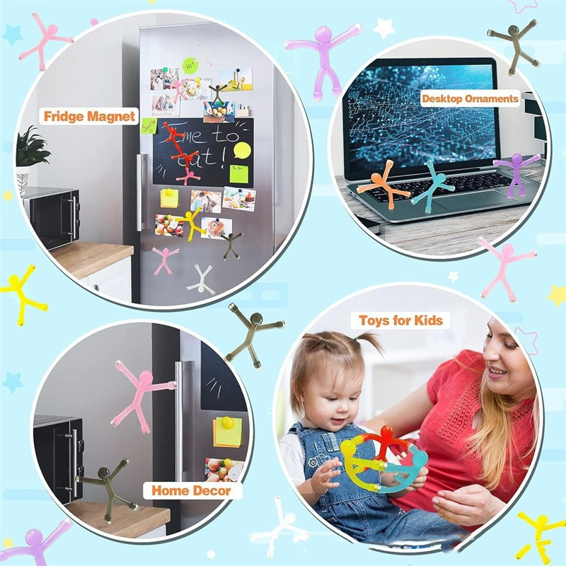 🔥50 % DE RÉDUCTION🧲 Petits bonhommes magnétiques créatifs | Fixation magnétique puissante · Articulations mobiles · Anti-stress | Pour le réfrigérateur, le bureau ou le rangement