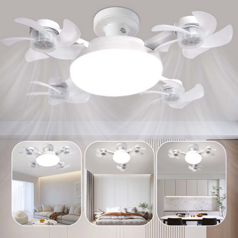 🌀 50 % DE RÉDUCTION ! 💡 Ventilateur de plafond avec douille E27 – Ventilateur LED 2-en-1 silencieux avec télécommande – Fraîcheur et lumière tout en un 🏠