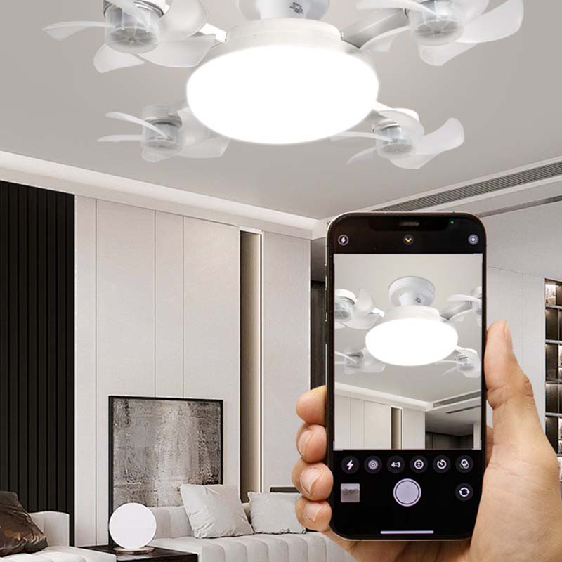 🌀 50 % DE RÉDUCTION ! 💡 Ventilateur de plafond avec douille E27 – Ventilateur LED 2-en-1 silencieux avec télécommande – Fraîcheur et lumière tout en un 🏠