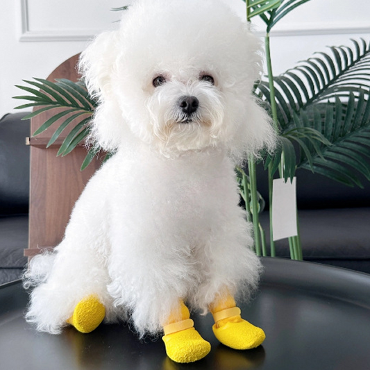 🐾 Chaussures imperméables et antidérapantes pour animaux de compagnie | Protection des pattes contre l'usure, la chaleur et le sel · Caoutchouc texturé antidérapant et anti-chute