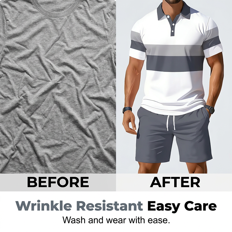 👕 50 % DE RÉDUCTION ! ☀️ Ensemble 2 pièces pour homme (chemise et short) – Confortable, respirant et polyvalent – Idéal pour l'été, les loisirs ou les voyages – Style décontracté et frais 🩳✨