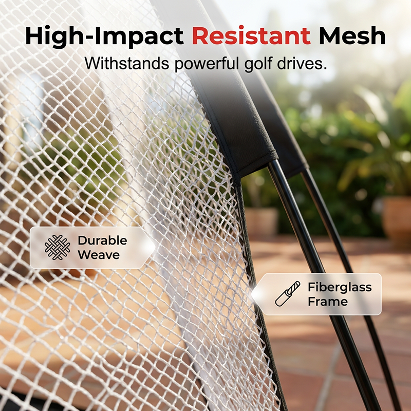 🏌️ Filet d'entraînement de golf portable | Tissu résistant aux chocs et haute résistance · Retour précis sur la cible lors de la frappe · Pliable et facile à ranger | Cour, jardin ou allée · Entraînement au swing en intérieur et en extérieur