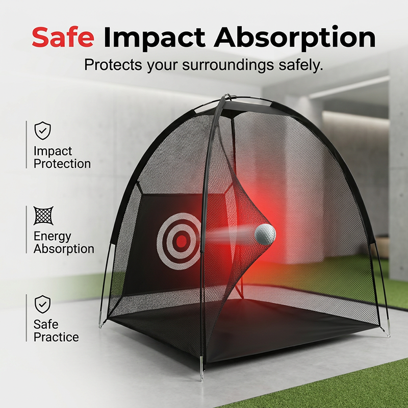 🏌️ Filet d'entraînement de golf portable | Tissu résistant aux chocs et haute résistance · Retour précis sur la cible lors de la frappe · Pliable et facile à ranger | Cour, jardin ou allée · Entraînement au swing en intérieur et en extérieur