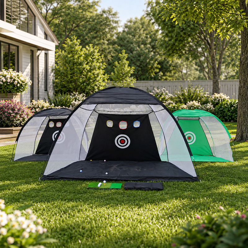 🏌️ Filet d'entraînement de golf portable | Tissu résistant aux chocs et haute résistance · Retour précis sur la cible lors de la frappe · Pliable et facile à ranger | Cour, jardin ou allée · Entraînement au swing en intérieur et en extérieur