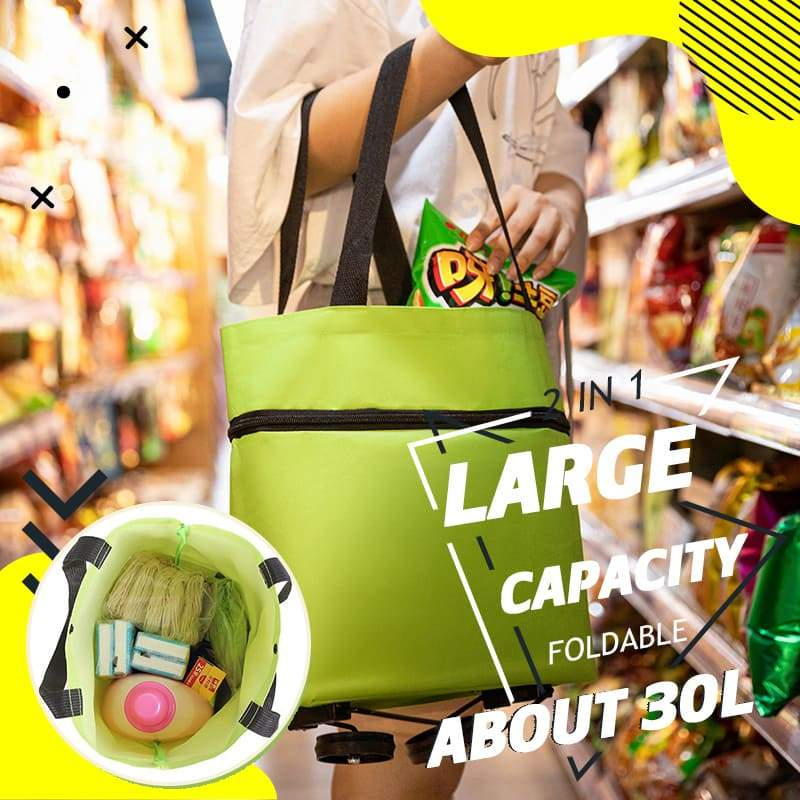 🎉 Soldes 2026 — Plus de 36 000 vendus 🛒 Chariot Courses 2 en 1 Pliable Léger 🛍️
