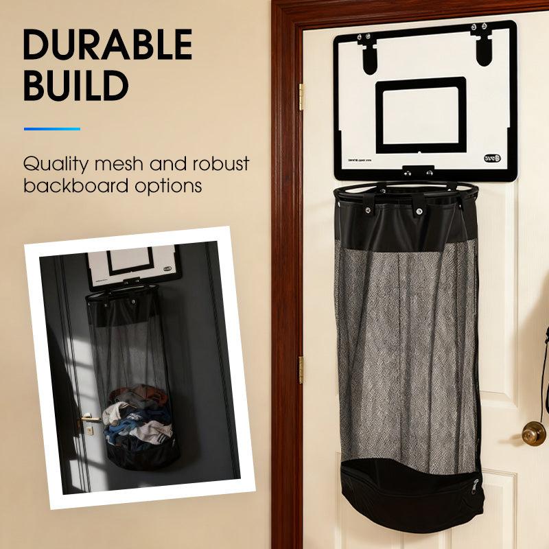 🎉Panier à linge de basket à accrocher à la porte | Jeu de score créatif, grand filet noir, panneau en acrylique et bois, installation sans perçage 🚪🏀