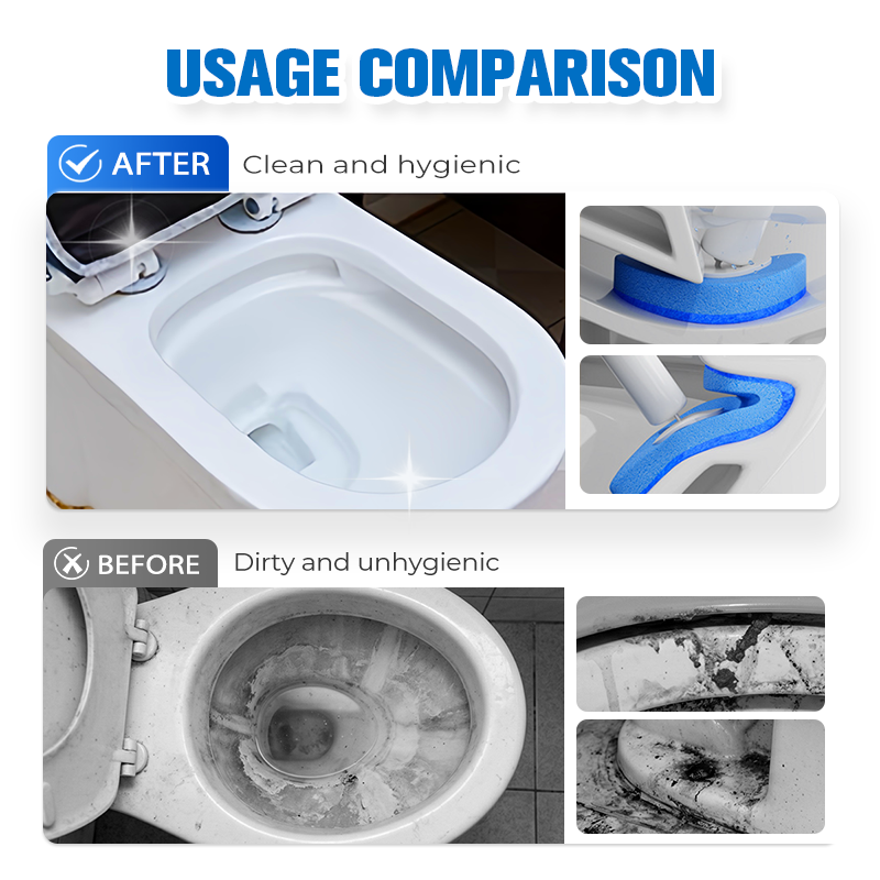 🧹 Kit de brosses de WC jetables | Élimination sans contact | Nettoyage quotidien des sanitaires · Élimination des salissures dans les recoins