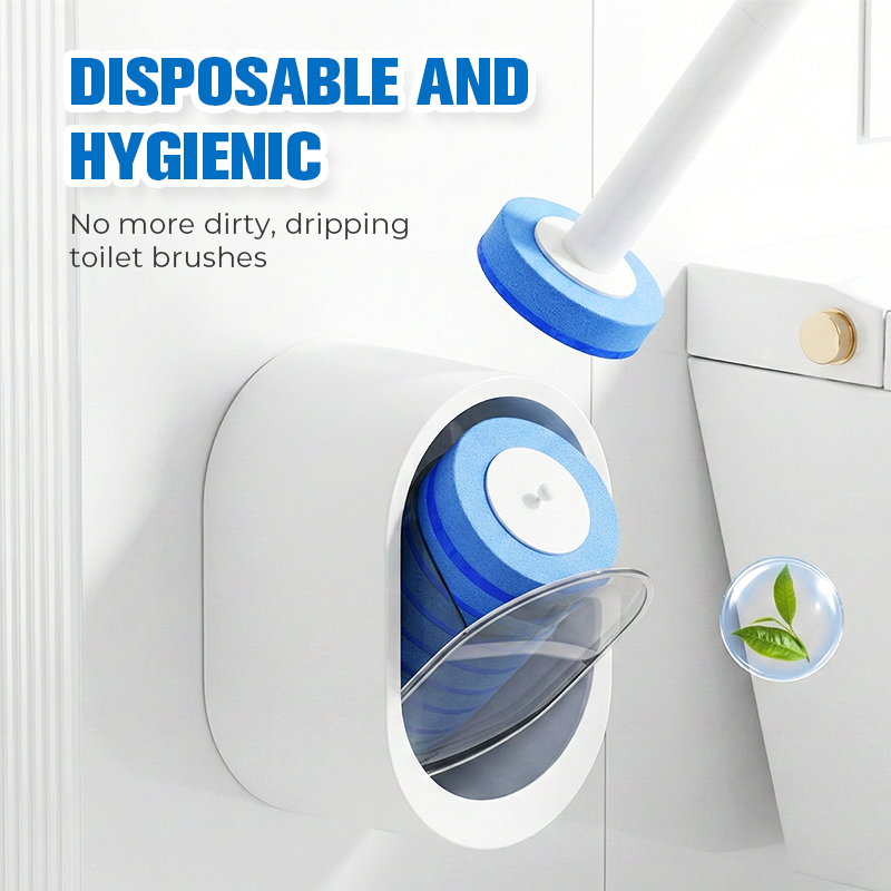 🧹 Kit de brosses de WC jetables | Élimination sans contact | Nettoyage quotidien des sanitaires · Élimination des salissures dans les recoins