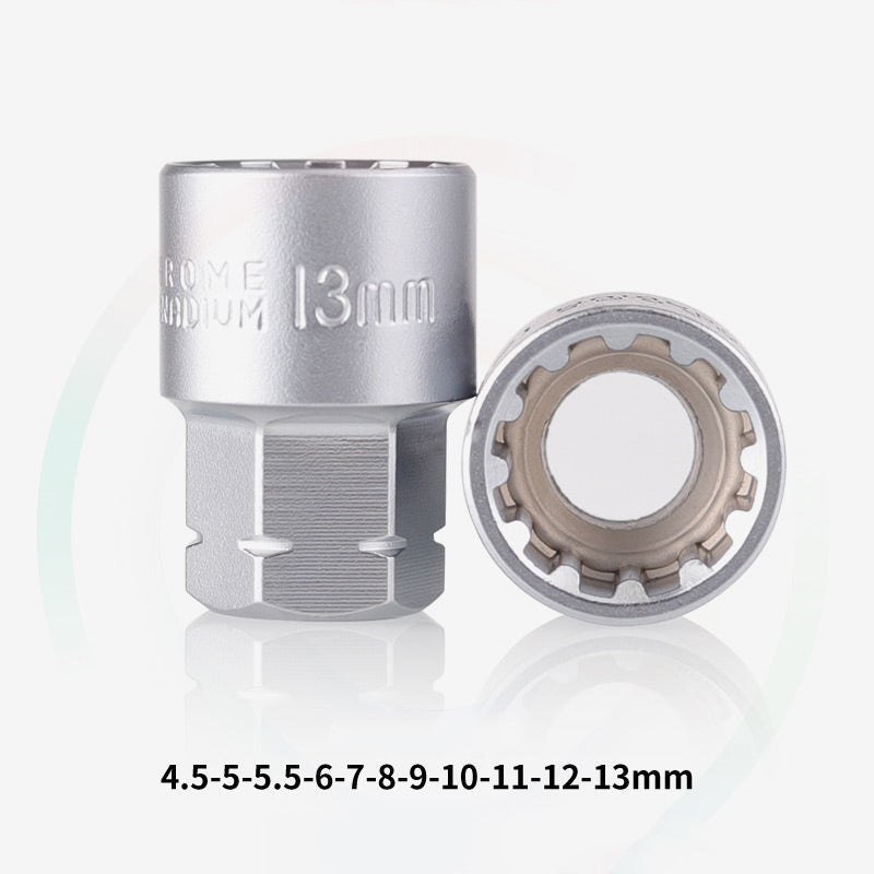 🔧📐Coffret douilles universel, cliquet angle réduit avec rallonge‑cardan, pour auto moto et meubles🚗✨