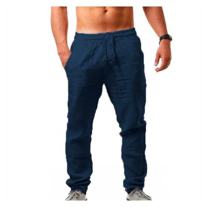 🏆VENTE DERNIÈRE JOURNÉE -50%🔥 Pantalon Décontracté en Lin À Cordon pour Homme