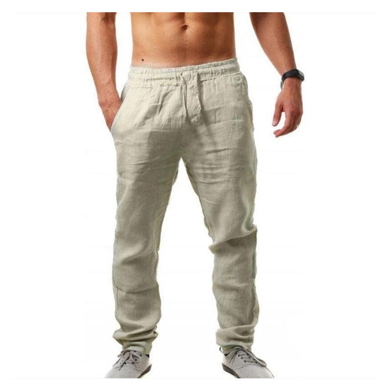🏆VENTE DERNIÈRE JOURNÉE -50%🔥 Pantalon Décontracté en Lin À Cordon pour Homme