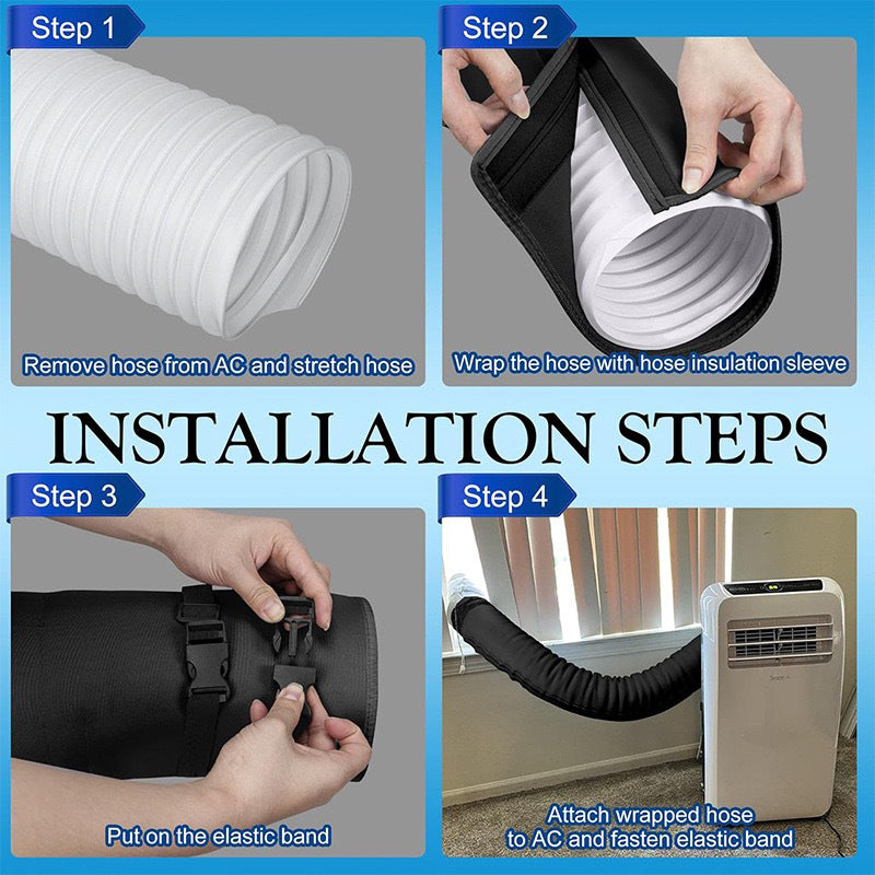 ❄️ 50% DE RÉDUCTION ! ✨ Housse isolante pour tuyaux de climatisation – Fermeture à glissière, réutilisable. Protège les tuyaux et apporte une touche d'élégance.