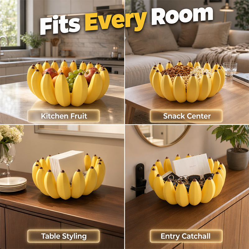 🔥50 % DE RÉDUCTION🍌 Bol de rangement en forme de banane | Rangement décoratif sculptural · Polyvalent : s'adapte aux plans de travail, aux tables et aux étagères