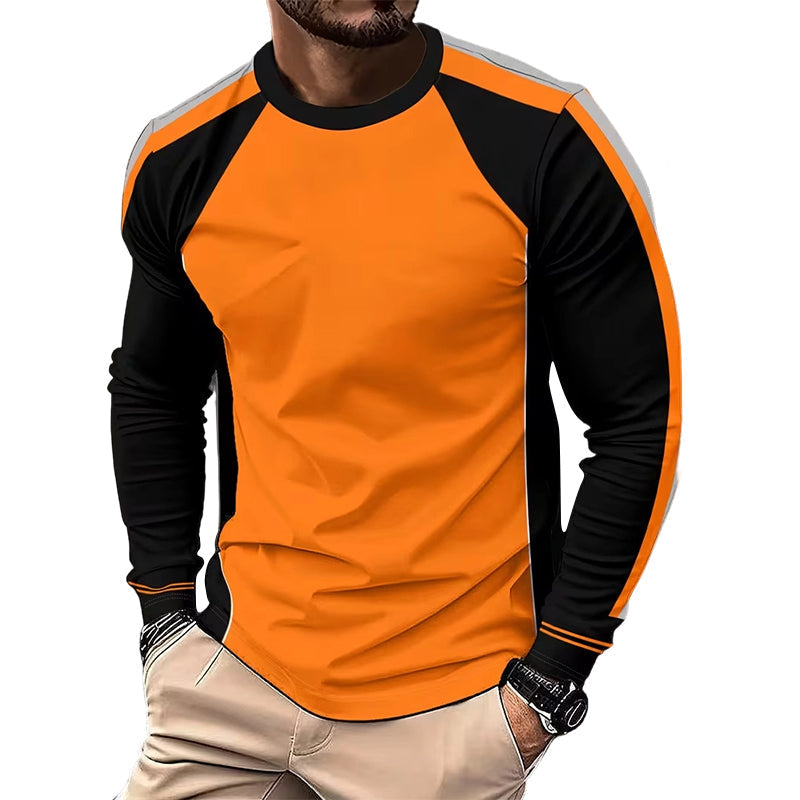 👕 PROMO LIMITÉE 50% DE RÉDUCTION ! ✨ T-Shirt Manches Longues Color Block – Contrasté, Respirant, Coupe Sport 🔥