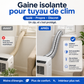 ❄️ 50 % DE RÉDUCTION – Manchon isolant pour tuyau de climatisation – réduit les pertes de chaleur – diminue la consommation d'électricité – pour l'été comme pour l'hiver