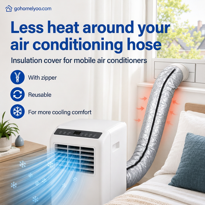 ❄️ 50 % DE RÉDUCTION – Manchon isolant pour tuyau de climatisation – réduit les pertes de chaleur – diminue la consommation d'électricité – pour l'été comme pour l'hiver