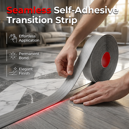 🔧 PROMO LIMITÉE 50% DE RÉDUCTION ! ✨ Bande de Transition de Sol Flexible – Auto-Adhésive, PVC Durable, Anti-Trébuchement 🏠