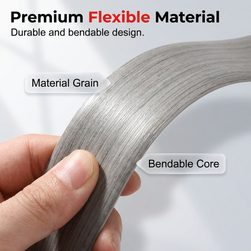 🔧 PROMO LIMITÉE 50% DE RÉDUCTION ! ✨ Bande de Transition de Sol Flexible – Auto-Adhésive, PVC Durable, Anti-Trébuchement 🏠
