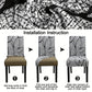 🛋️Housse de chaise universelle en tissu élastique avec imprimé – pour le dossier et l'assise, lavable et polyvalente, pour la table à manger et le salon 🪑