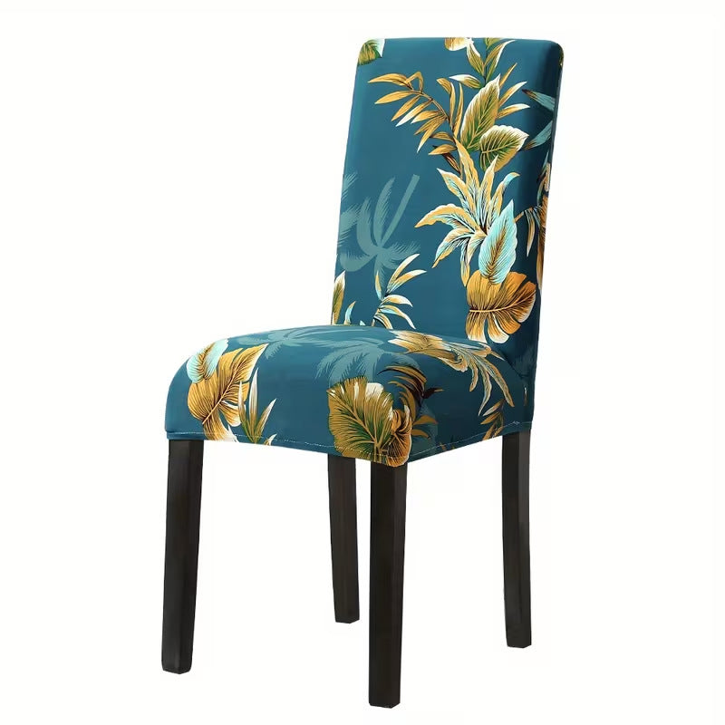 🛋️Housse de chaise universelle en tissu élastique avec imprimé – pour le dossier et l'assise, lavable et polyvalente, pour la table à manger et le salon 🪑