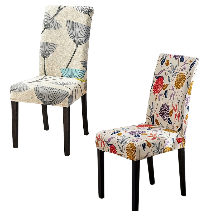 🛋️Housse de chaise universelle en tissu élastique avec imprimé – pour le dossier et l'assise, lavable et polyvalente, pour la table à manger et le salon 🪑