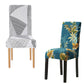 🛋️Housse de chaise universelle en tissu élastique avec imprimé – pour le dossier et l'assise, lavable et polyvalente, pour la table à manger et le salon 🪑