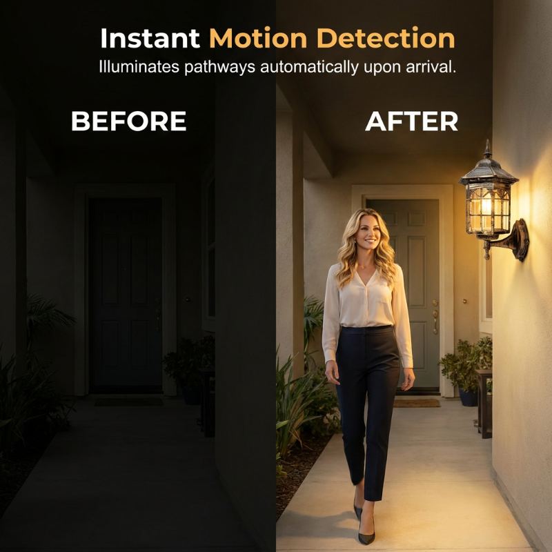 💡 Applique solaire à détection de mouvement | Trois modes d'éclairage · Résistante aux intempéries et à la pluie | Éclairage nocturne pour porches, terrasses et espaces extérieurs