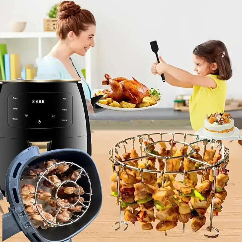 🔥50 % DE RÉDUCTION🍖 Grille de four en acier inoxydable | Forme ronde pour une cuisson homogène · Résistante à la rouille et durable · Facile à nettoyer | Pour les fours d'intérieur et les barbecues d'extérieur