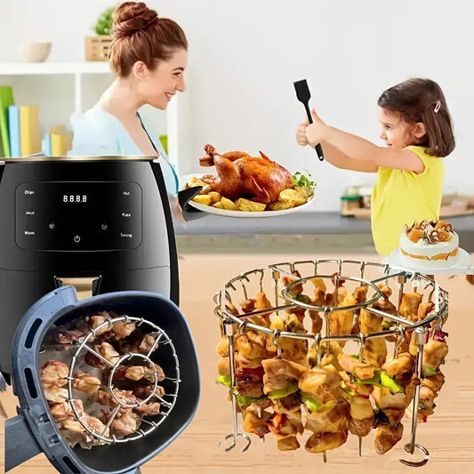 🔥50 % DE RÉDUCTION🍖 Grille de four en acier inoxydable | Forme ronde pour une cuisson homogène · Résistante à la rouille et durable · Facile à nettoyer | Pour les fours d'intérieur et les barbecues d'extérieur