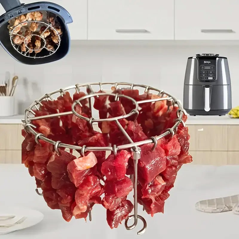 🔥50 % DE RÉDUCTION🍖 Grille de four en acier inoxydable | Forme ronde pour une cuisson homogène · Résistante à la rouille et durable · Facile à nettoyer | Pour les fours d'intérieur et les barbecues d'extérieur