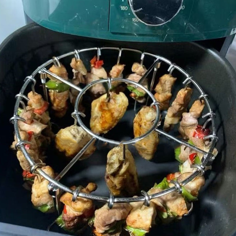 🔥50 % DE RÉDUCTION🍖 Grille de four en acier inoxydable | Forme ronde pour une cuisson homogène · Résistante à la rouille et durable · Facile à nettoyer | Pour les fours d'intérieur et les barbecues d'extérieur