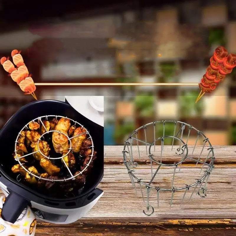 🔥50 % DE RÉDUCTION🍖 Grille de four en acier inoxydable | Forme ronde pour une cuisson homogène · Résistante à la rouille et durable · Facile à nettoyer | Pour les fours d'intérieur et les barbecues d'extérieur